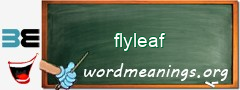 WordMeaning blackboard for flyleaf